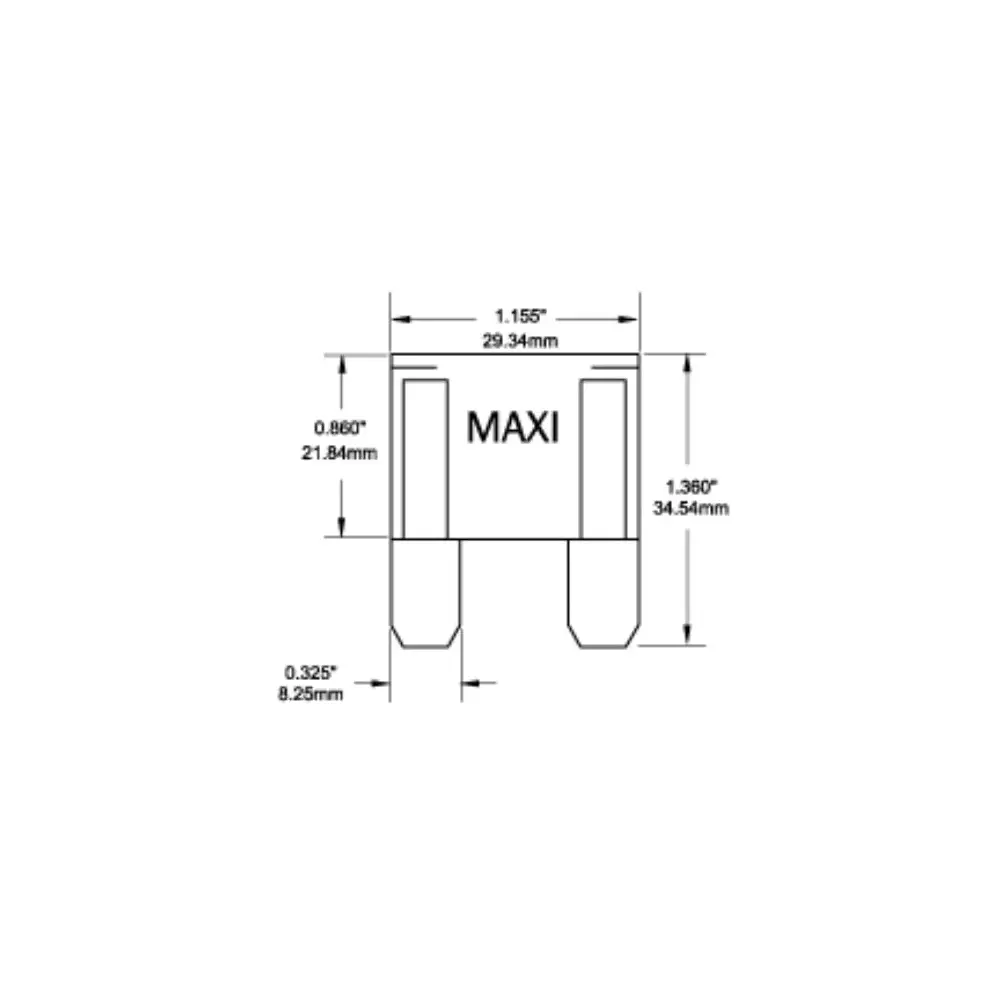 MAXI Blade Fuse - 50 Amps/ 32 Volts DC - BLS5140-BSS - view 2